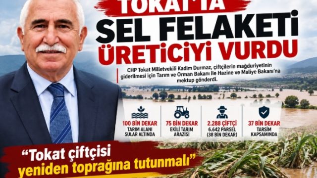 Kadim Durmaz’dan İki Bakanlığa Tokat Çiftçisi İçin Acil Çağrı: “Don Vurdu, Sel Vurdu; Şimdi de Borç Vurmasın”